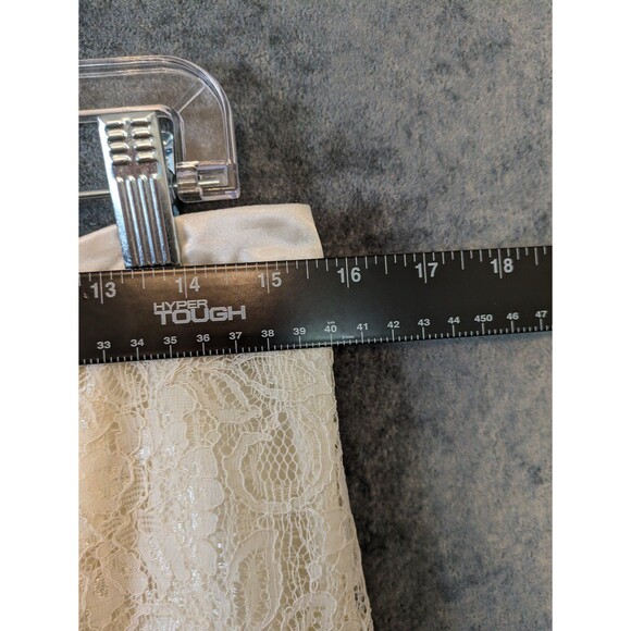 Downeast Basics skirt lace pencil cream size 10 lined business casual chic sexy - Picture 3 of 10